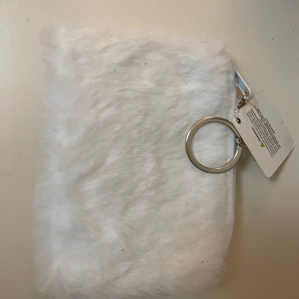 Fluffy White Pouch with Red Cherry Accents by Princess Accessories